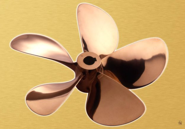 Produzione eliche in alluminio colore blue - Eliche Radice