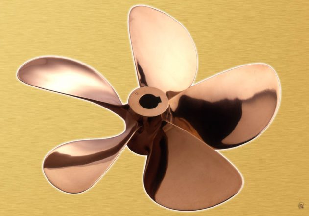 Produzione eliche in alluminio colore blue - Eliche Radice