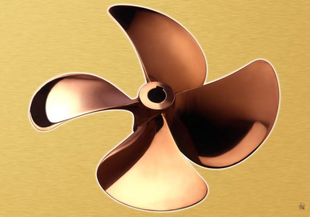 Produzione eliche in alluminio colore blue - Eliche Radice